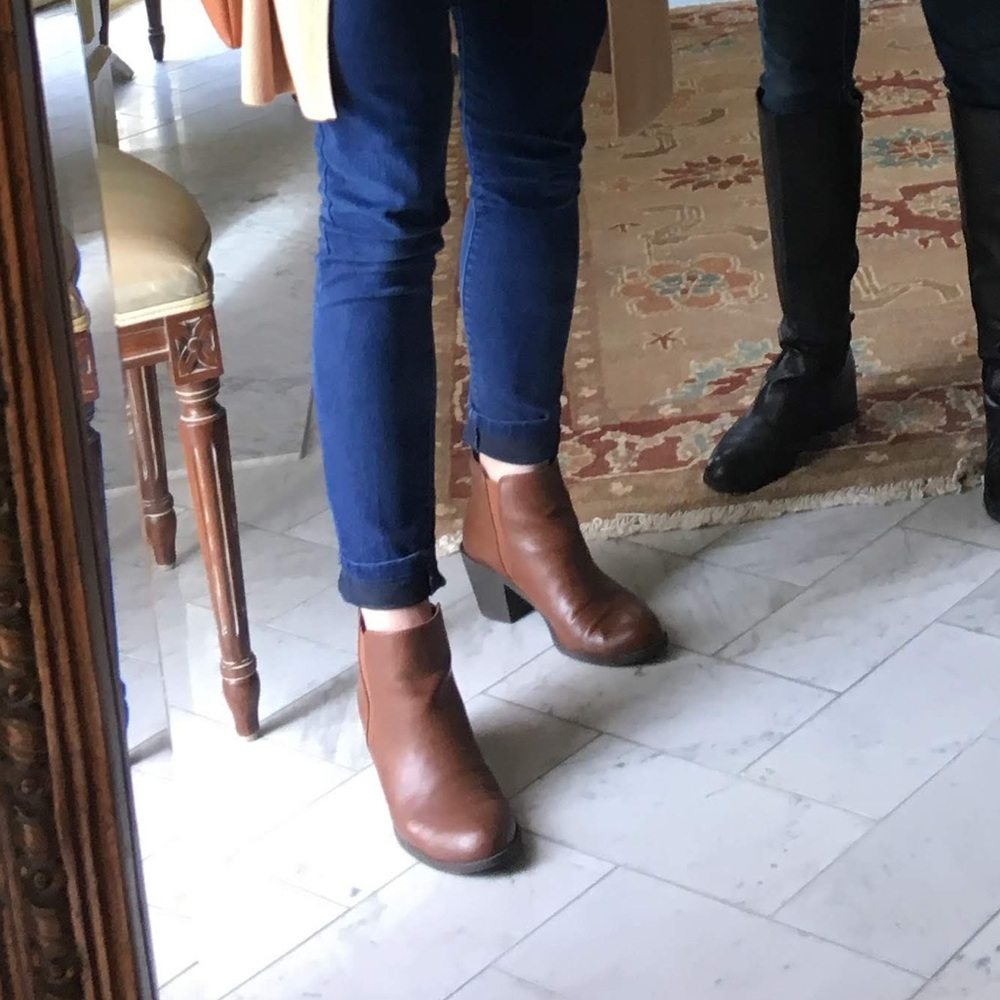 Forever 21 Brown Ankle Boots with Western Design